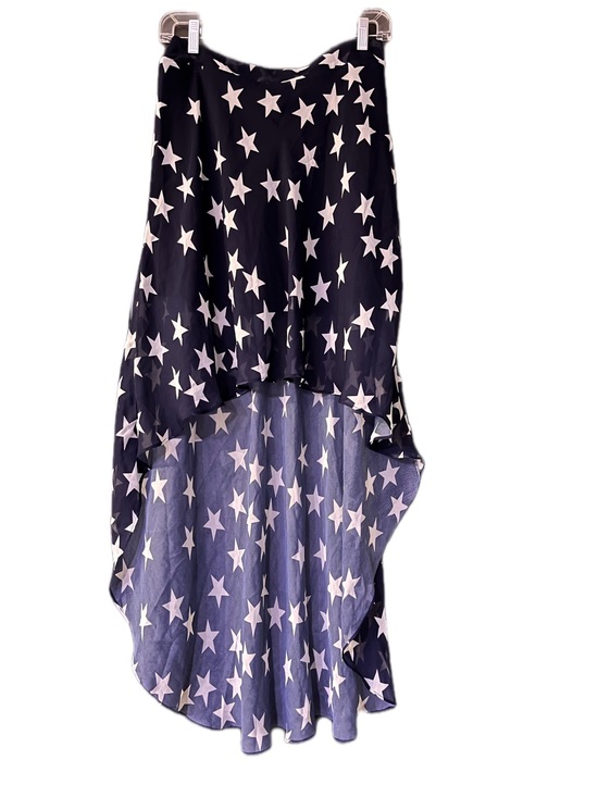 Forever 21 Dresses & Skirts - Navy Blue Stars Print Sheer High Low Skirt Forever 21 Size Medium